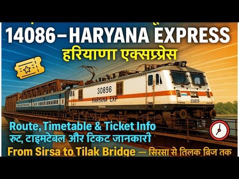 14086 हरियाणा एक्सप्रेस (Sirsa Express) | रूट और टिकट किराया विवरण